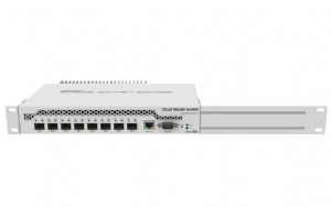 CRS309-1G-8S+IN Desktop switch with one Gigabit Ethernet port and eight SFP+ 10Gbps ports