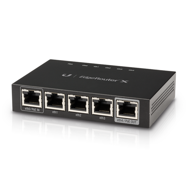 EdgeRouter X Gigabit router with advanced network management and security functionality.